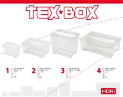 Heidrun Tex Box Tárolódoboz, Tetővel 57x38x17cm