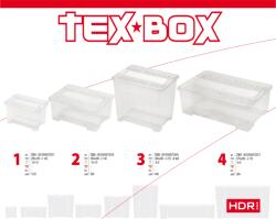 Heidrun Tex Box Tárolódoboz, Tetővel 38x28x27, 2cm