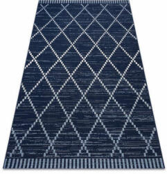 My carpet company kft Fonott sizal color szőnyeg 47268/309 Rombusz Négyzetek Kék 200x290 cm (B629)