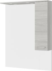 Savini Rubino 85 Tükör Jobb Oldalszekrénnyel 80x104x17, 5cm Led-világítással Világosszürke (4424d)