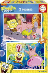 Educa Puzzle pentru copii Educa din 2 x 48 de piese - Sponge Bob (EDU19388) Puzzle