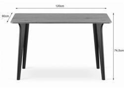 Mercaton Skandináv stílusú asztal, , téglalap alakú, MDF és fa, natúr, 120 (MCTART-3654_1)