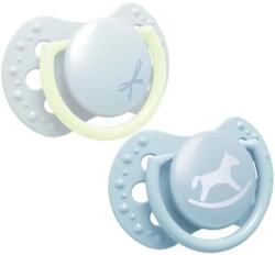 LOVI Suzete din silicon Lovi - Baby Shower Boy, 0-2 luni, 2 bucăți (22/900b)