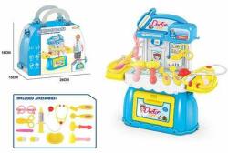 Magic Toys Orvosi készlet kék kinyitható táskában 18x15x26cm (MKL539366)