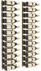 vidaXL 2 db fehér vas falra szerelhető bortartó állvány 24 palacknak (340886) - pepita