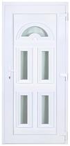 Delta Temze jobbos műanyag bejárati ajtó 100x210 cm, fehér, 5 üveges