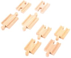Bigjigs Toys Cuplaje șine 7 cm 8 buc (DDBJT104) Trenulet