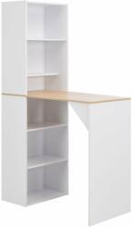 vidaXL fehér bárasztal szekrénnyel 115 x 59 x 200 cm (280230) - pepita