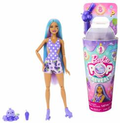 Mattel Barbie: Slime Reveal păpușă surpriză - păpușă cu păr albastru în fustă cu cireșe (HNW44)