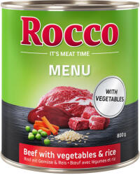 Rocco Rocco 22 +2 gratis! 24 x 800 g Menu/World Trip Hrană câini - Menu Vită, legume şi orez