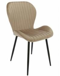 Jumi Skandináv stílusú szék, Jumi, Veira, bársony, fém, bézs, 52x57x85 cm (ART-SD-998568)