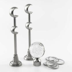  Cristal Monaco - Dupla Függönyrúd - 360 cm - Ezüst (MONACO-03-360)