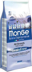 Monge Grain Free Dog 12kg Monge BWild Grain Free All Breeds Adult szardella, burgonya & borsó száraz kutyatáp