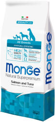 Monge Superpremium Dog 2x12kg Monge Natural Superpremium All Breeds Hypoallergenic lazac és tonhal száraz kutyatáp