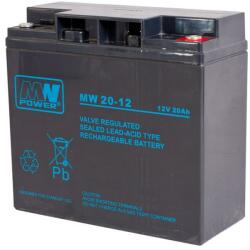 MPL Power Elektro MPL MW POWER MW 20-12 UPS battery Lead-acid accumulator AGM Maintenance-free 12 V 20 Ah Black (MW 20-12) - pcone