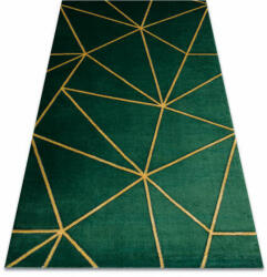Glamour EMERALD szőnyeg 1013 glamour, elegáns geometriai üveg zöld / arany 140x190 cm (AF429)