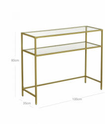 VASAGLE Konzolasztal / tálaló asztal Vasagle Loft - 100 cm (arany) (LGT025A01)