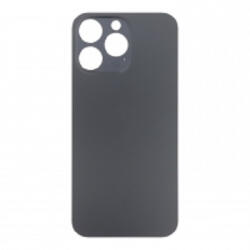  Apple iPhone 15 Pro Max akkufedél (hátlap) ragasztóval, fekete, black titanium (nagylyúkú verzió, OEM)