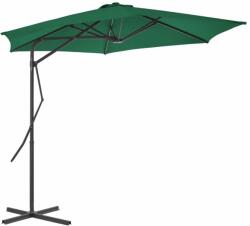vidaXL zöld kültéri napernyő acélrúddal 300 cm (44885) - pepita