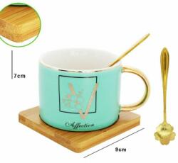 Pufo Reason csésze bambusztállal kávéhoz vagy teához, 180 ml, vil (Pufo2737verdedeschis)