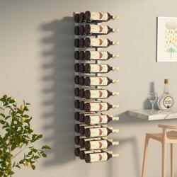 vidaXL fehér vas falra szerelhető bortartó állvány 36 palacknak (340887) - vidaxl