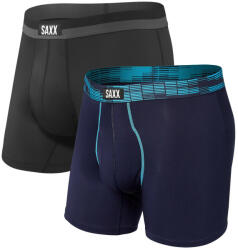 Saxx Sport Mesh BB Fly 2Pk férfi boxer L / kék/fekete
