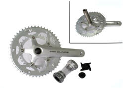 Prowheel Ounce 520C-TT-N integrált tengelyes országúti hajtómű+középcsapágy, 34-50T, 2x9, 172, 5 mm, alumínium, ezüst színű