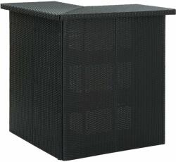 vidaXL fekete polyrattan sarok bárasztal 100 x 50 x 105 cm (313481) - pepita
