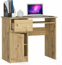 AKORD Íróasztal - Akord Furniture - 90 cm - arany tölgy (bal) (5907504384047)