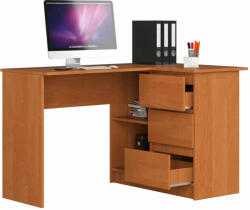 AKORD Akord Furniture Sarok íróasztal, 124 cm, égerfa (5901738166004)