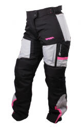 RSA EXO 2 női motoros nadrág fekete-szürke-rózsasín
