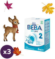 BEBA OptiPro 2 tejalapú anyatej-kiegészítő tápszer 6 hó+ (3x600 g)
