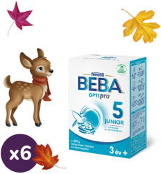 BEBA OptiPro 5 Junior tejalapú italpor vitaminokkal és ásványi anyagokkal 36 hó+ (6x600 g)