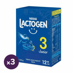 Lactogen Nestlé Lactogen 3 Junior tejalapú anyatej-kiegészítő tápszer 12 hó+ (3x500 g)