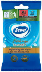 Zewa Fresh To Go Classic frissítő nedves kéz- és arctörlő kendő (10 db) - pelenka