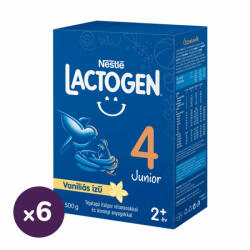 Lactogen Nestlé Lactogen 4 Junior vaníliás tejalapú italpor vitaminokkal és ásványi anyagokkal 24 hó+ (6x500 g)