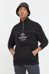 Tommy Hilfiger hanorac de bumbac barbati, culoarea negru, cu imprimeu 9BYX-BLM0YA_99X