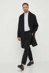 Calvin Klein palton de lana culoarea negru, de tranzitie 9BYX-KPM01P_99X