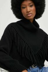 ANSWEAR pulover femei, culoarea negru, călduros, cu guler BBYX-SWD0A0_99X