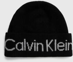 Calvin Klein caciula din amestec de lana culoarea negru 9BYX-CAD0D7_99X
