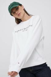 Tommy Hilfiger bluză femei, culoarea alb, cu imprimeu WW0WW39791 9BYX-BLD0PR_00X