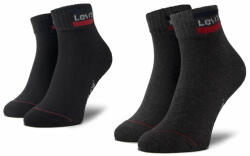 Levi's Set de 2 perechi de șosete medii unisex Levi's® 37157-0148 Mid Grey/Black