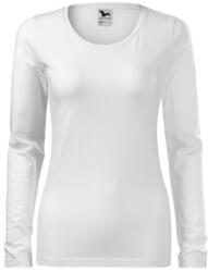 MALFINI Slim tricou cu mânecă lungă pentru femei, alb