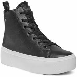 Calvin Klein Sneakers Calvin Klein Jeans Cupsole Flatform Mid Wl Lth Wn YW0YW01180 Black/Bright White BEH