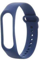 Xiaomi Mi Band 3 / Mi Band 4, szilikon pótszíj, állítható, sötétkék