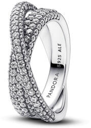 Pandora Timeless Összefonódó pavé ezüst színű gyűrű - 193022C01-60 (193022C01-60)
