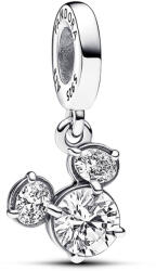 Pandora Disney Mickey egér szikrázó fej sziluett függő ezüst charm - 793031C01 (793031C01)
