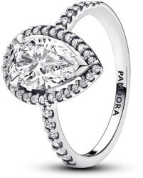 Pandora Szikrázó körte glória ezüst színű gyűrű - 193012C01-48 (193012C01-48)