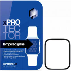 Apple Watch 1-6 (38 mm), Kijelzővédő fólia, ütésálló fólia (az íves részre is! ), Tempered Glass (edzett üveg), Xprotector Tempered Glass Full 3D FG, fekete - tok-shop