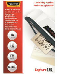 Fellowes Meleglamináló fólia, 125 mikron, A6, fényes, 100 db, FELLOWES (IFW53072) (IFW53072)